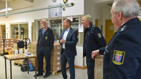 Justizminister Poseck bei seinem Besuch in der JVA Dieburg
