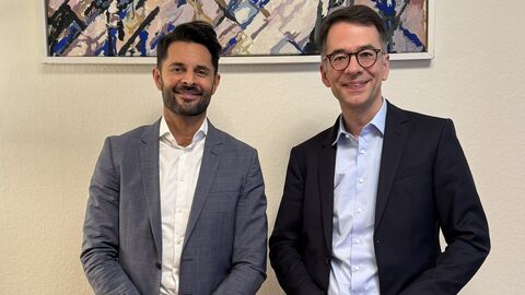 Justizminister Heinz und Sebastian Zwiebel vor Bild 