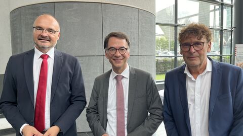 Dr. Patrick Liesching, Justizminister Christian Heinz und Wolf Winter Dr. Patrick Liesching, Justizminister Christian Heinz und Wolf Winter