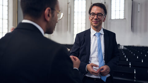 Justizminister Christian Heinz im Gespräch Justizminister Christian Heinz im Gespräch