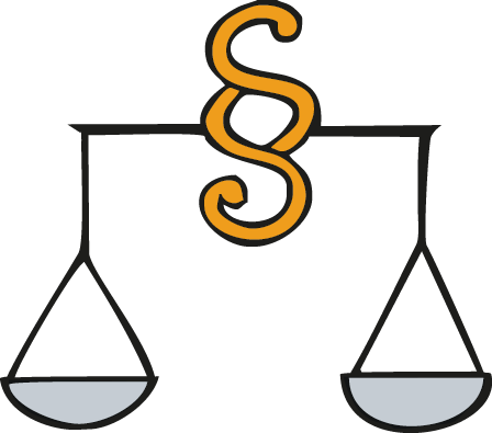 Recht Das sind alle Regeln in einem Land. Die Regeln nennt man Gesetze. Gerichte entscheiden nach diesen Gesetzen. Das nennt man Recht sprechen. Das Zeichen dafür ist eine Waage.